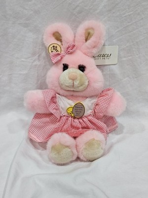 Vintage Russ Caress Soft Pets Bonnie Easter Bunny Plush Pink 14''