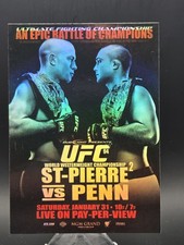 2009 Topps UFC - Fight Poster Review Georges St-Pierre, B.J. Penn #FPR-UFC94...