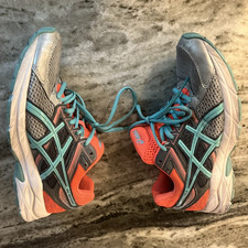 Zapatillas para mujer ASICS GEL-Contend 4 gris/verde azulado/naranja con cordones T5F9N”