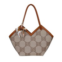 Gallantry, Bedruckte Handtasche FüR Damen Mit Elegantem Schal, Braun