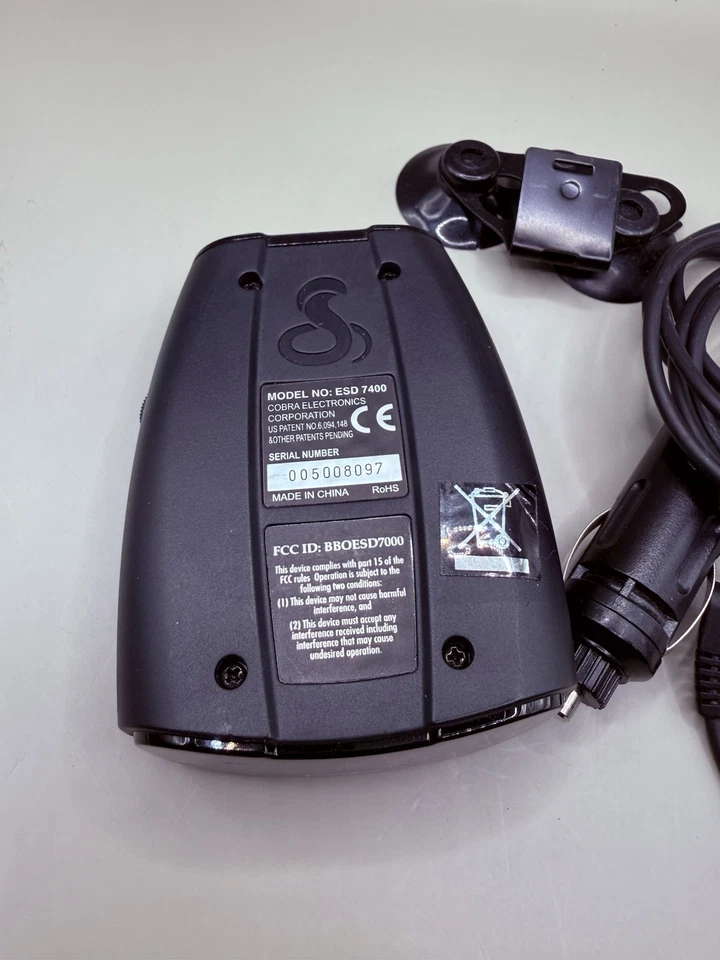 Cobra ESD7400 Performance 9 Band Radar/Laser Detector - TESTED With Power Cord - Image 2 of 4