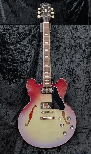 Epiphone ES-335 Figured Electric Guitar Flame Maple Top Small Block Inlays New