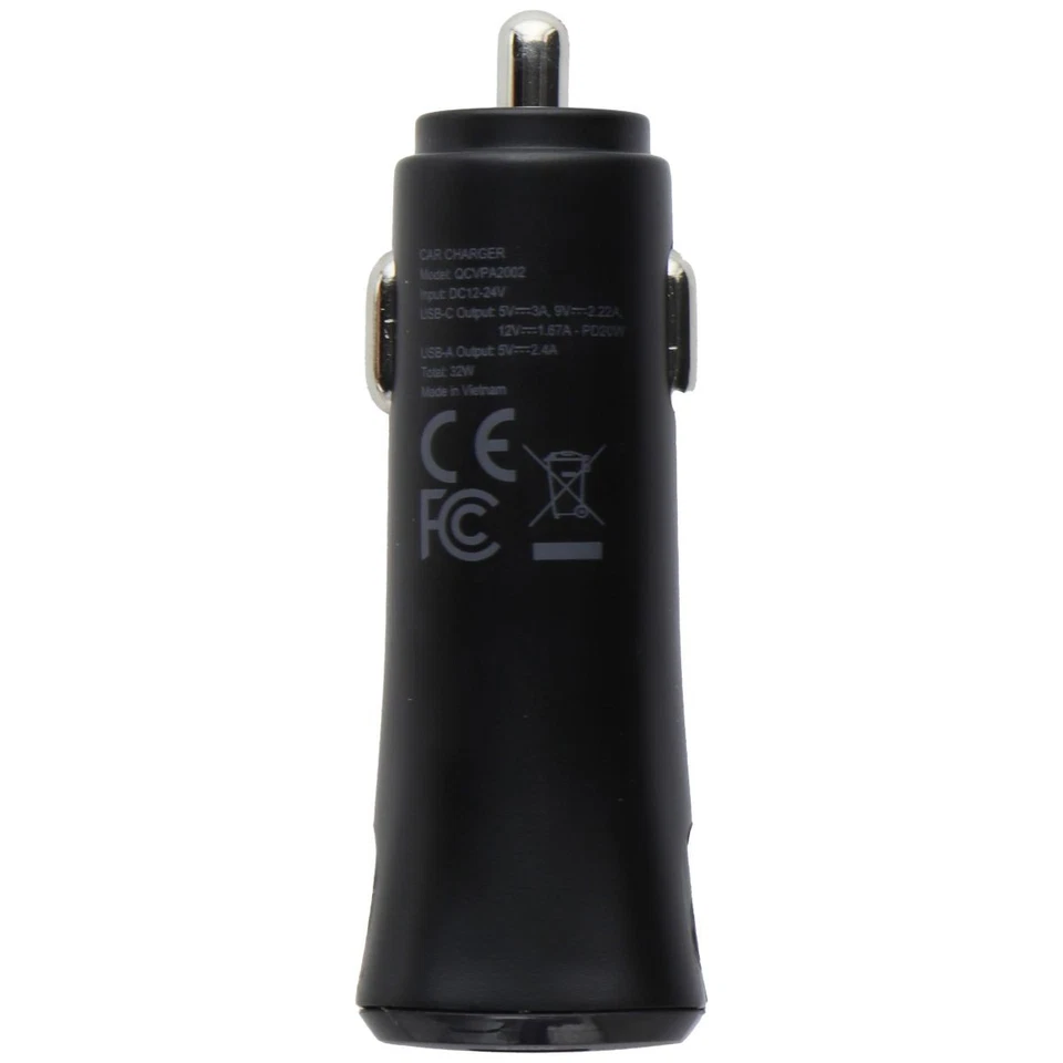 Автомобильное зарядное устройство Quikcell 32 Вт с двумя портами (USB-C и USB-A) PD - черное - Изображение 4 из 4