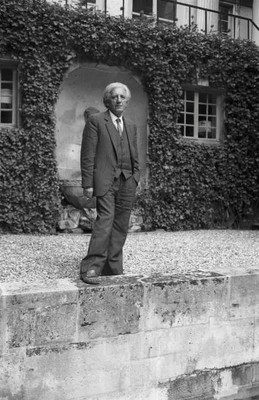 Albanian Poet Dritero Agolli Stands Above A Garden Wall In Paris D- Old Photo