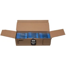 BIC Round Stic Xtra Life Blue Ballpoint Pens, Medium Point (1.0mm), 500-Count