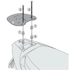 SR6107 GIVI Supporto ATTACCO POSTERIORE per KYMCO DOWNTOWN ABS 125i - 350i