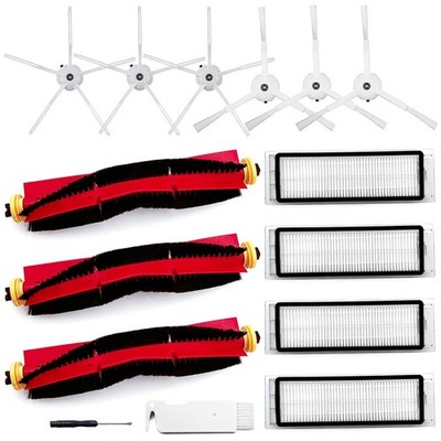 Roborock Robot Vacuum Replacement Parts for 3+4+6 Pack, red, black, white 