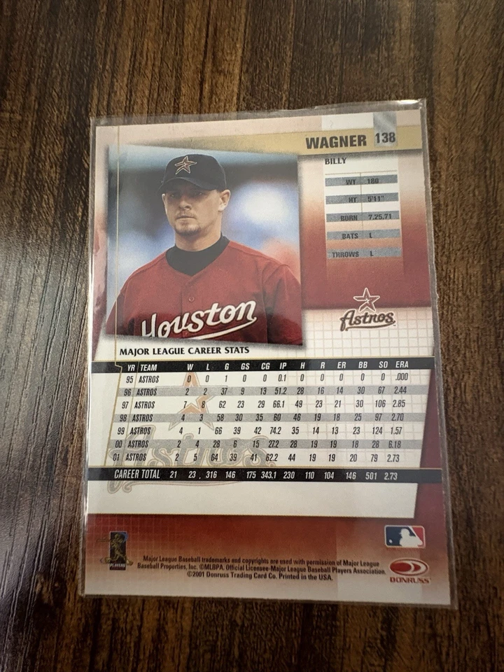 2002 Donruss Fan Club - Billy Wagner #138 - Image 2 of 2