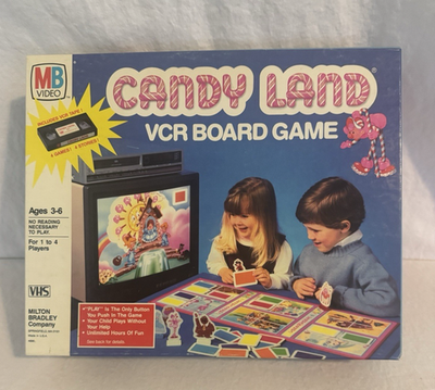 Candy Land VCR Board Game Milton Bradley Video VHS Vintage 1986