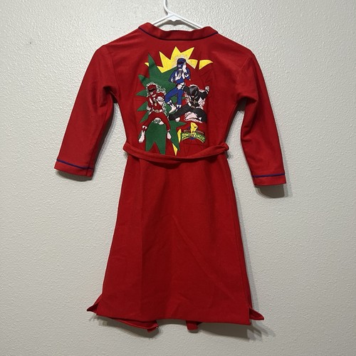 Vintage Power Rangers Red Ranger Blue Ranger Kinder Morgenmantel Größe 7