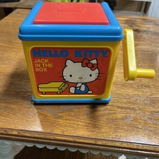 VINTAGE SANRIO HELLO KITTY MUSICAL JACK IN THE BOX CHILD GUIDANCE CBS TOYS 1983