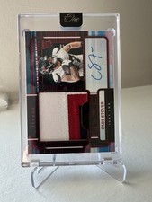 2024 Panini One - CADE STOVER /49 Red Franchise Future Fabric Rookie RC Auto