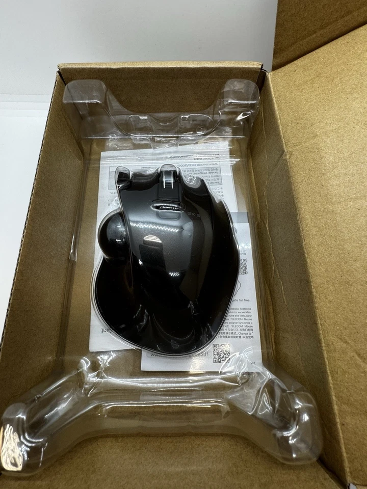 ELECOM EX-G Trackball Mouse, 2.4GHz USB Wireless, Ergonomic Design - Image 2 of 4