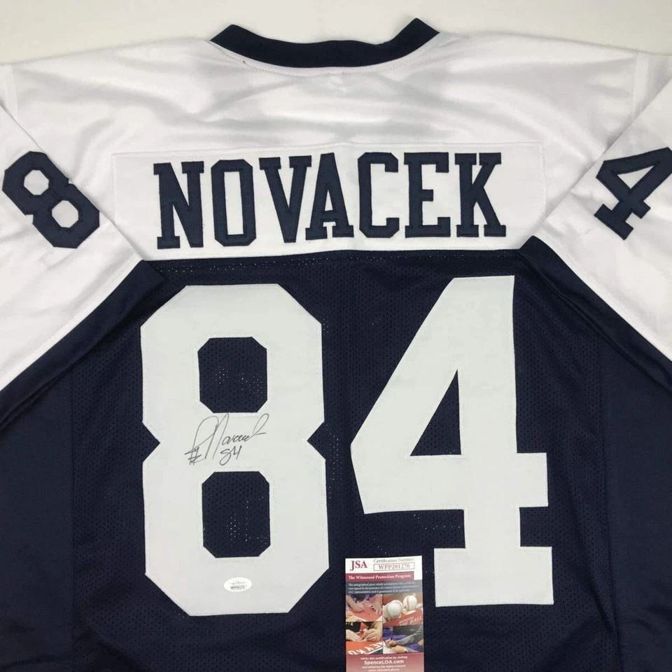 Autographed/Signed JAY NOVACEK Dallas Thanksgiving Day Football Jersey JSA COA - Image 2 of 4