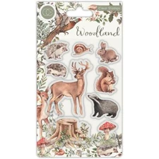 WOODLAND ANIMALS Clear Rubber Stamp Set Craft Consortium CCSTMP053 New