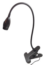 New Gooseneck USB LED Portable Reading Light Table Lamp Clip Black Steel 9001BK