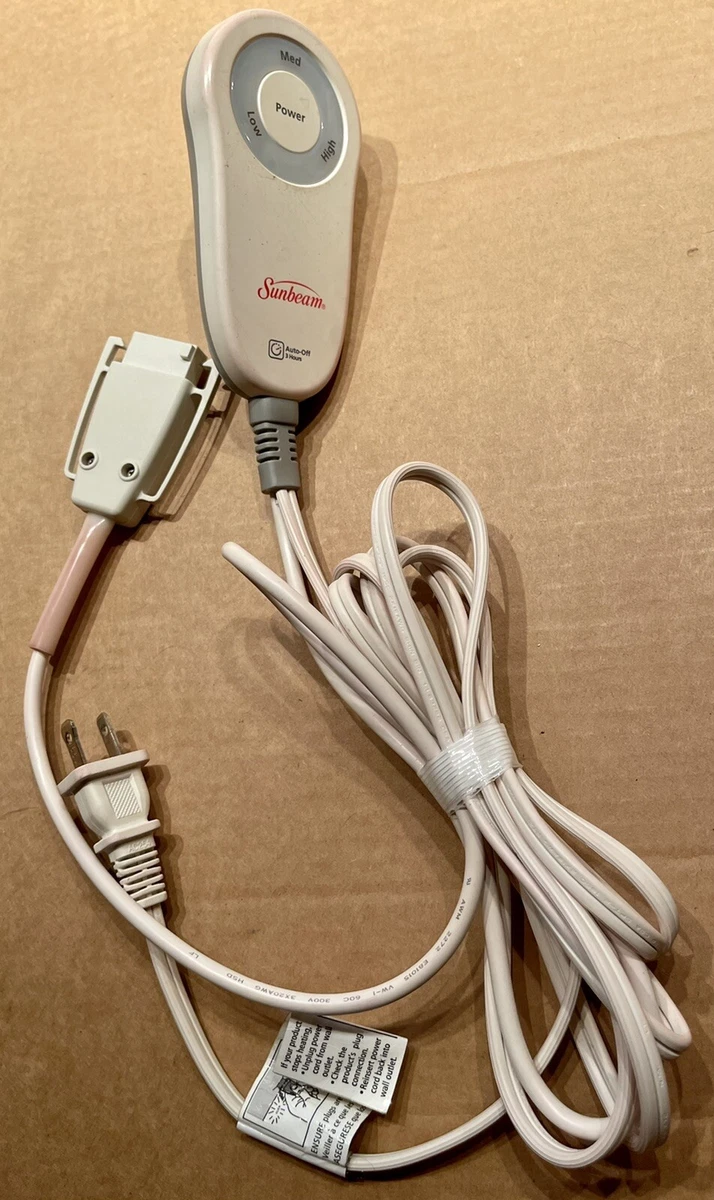 SUNBEAM M85AP HEATING PAD POWER CORD CONTROLLER, 3 PRONG CONTROL, E23623,  TESTED | eBay
