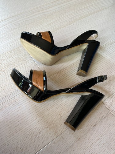 Schöne neuwertige Absatzschuhe von Tamaris in braun/schwarz Lack Gr. 38 - Bild 4 von 5