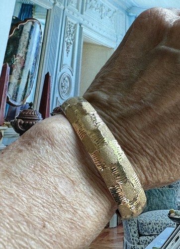 Bracciale largo taglio laser 14k nuovo - Foto 5 di 6