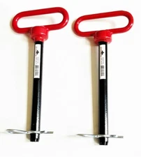 2 GOLIATH INDUSTRIAL RED HANDLE 5/8 X 7" TRACTOR HITCH PINS WAGON TRAILER RHP58L