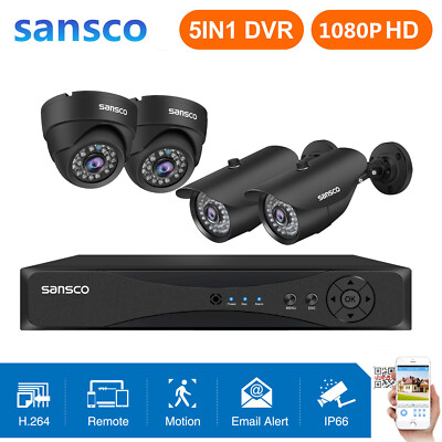 SANSCO Home Surveillance Smart CCTV System 1080P HD 8CH DVR