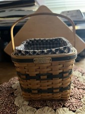 Longaberger 1999 Collectors Club Mini JW Miniature Two Pie Basket Combo Set
