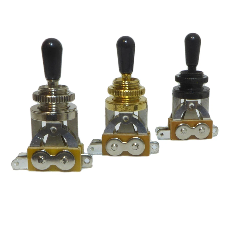 Guitar 3 way Toggle Switch, in Chrome, Black, or Gold. Electric, Rhythm, Treble - Image 3 of 4