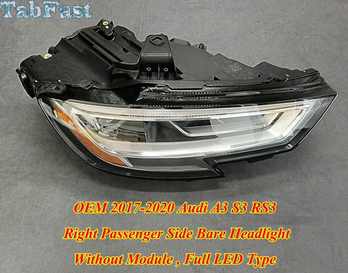 Audi へっどライト　8U0 941 034 A 8V0941034 Genuine 17-2020 Audi A3 S3 RS3 Right Passenger Side Full