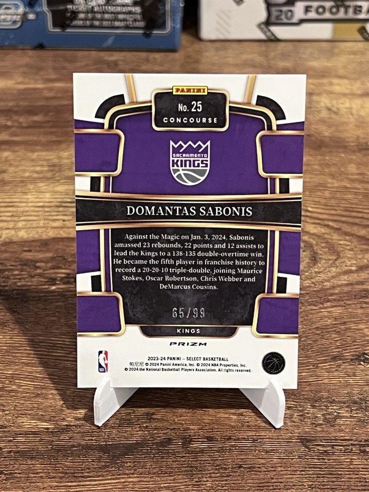 Tectonic Loading 2023-24 Select Domantas Sabonis Tectonic /99 Kings #25 | eBay