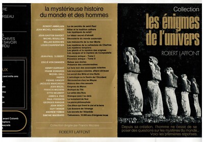 PUB - LES ENIGMES DE L UNIVERS - FRANCIS MAZIERES - ROBERT LAFFONT - 1970er Jahre