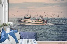 3D Ocean Yacht Wallpaper Wall Mural Removable Self-adhesive 199