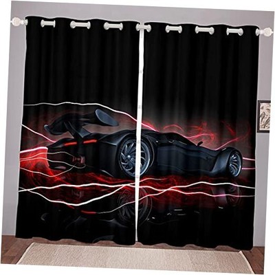  Racing Car Window Drapes Extreme Speed Sports Decor Window 42'' X 63'' Multi 19