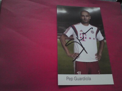 Autogrammkarte Bayern München Pep Guardiola 2014-2015