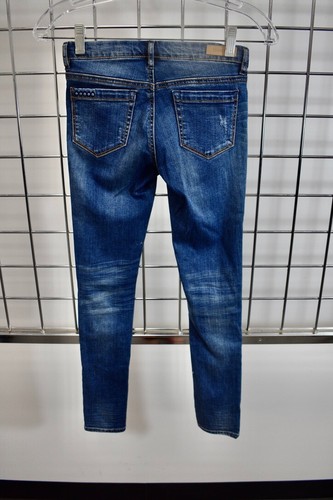 BLANK NYC Blue Skinny Distressed Jeans Size 10 Youth On Sale - Picture 3 of 9