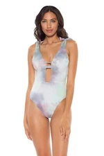 MSRP $148 SOLUNA Swim Moonlight One-Piece Multi Size Small DEFECT