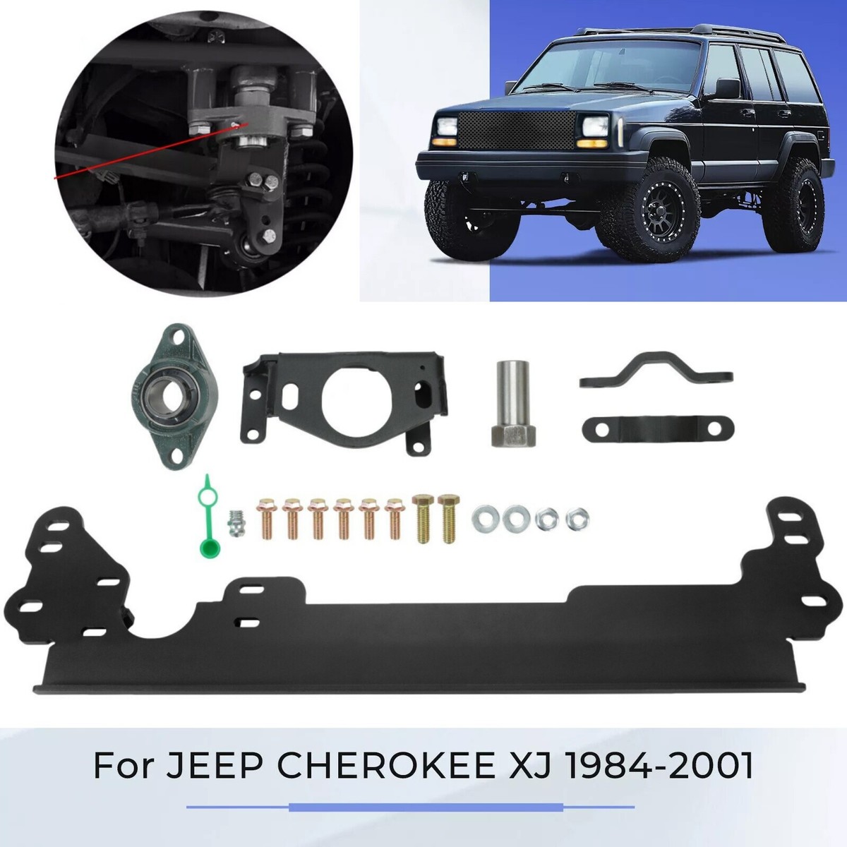 cr01 ジープ For 1984-2001 Jeep Cherokee XJ Steering Box Brace With