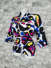 Joseph Ribkoff Jacket Size 8 Abstract Print 3/4 Sleeve Lightweight Immaculate