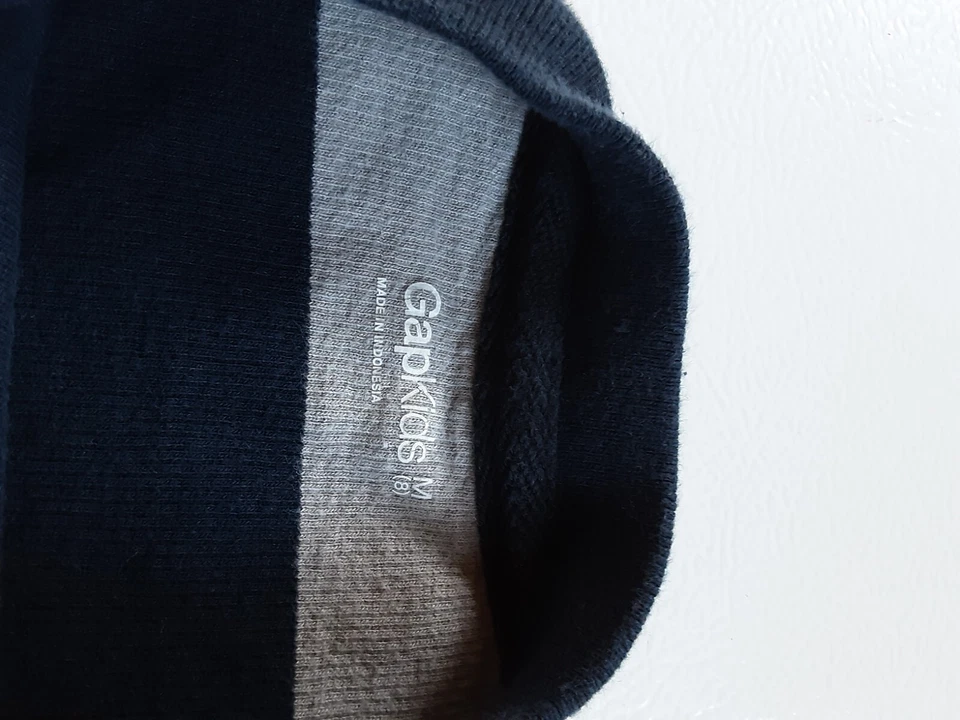 Gap Kids Shirt Boys Size 8 blue and gray Striped Long Sleeve Shirt  - Image 2 of 2