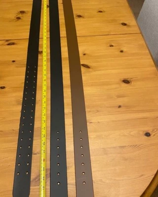 Real LEATHER Belt BLANKS 1.3/4" (45mm) Wide x 57" Long 2.8mm Thick 18 Colours Uk