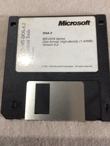 Microsoft Ms-dos 6.2 Plus Enhanced Tools 3.5" Floppy - Picture 4 of 5
