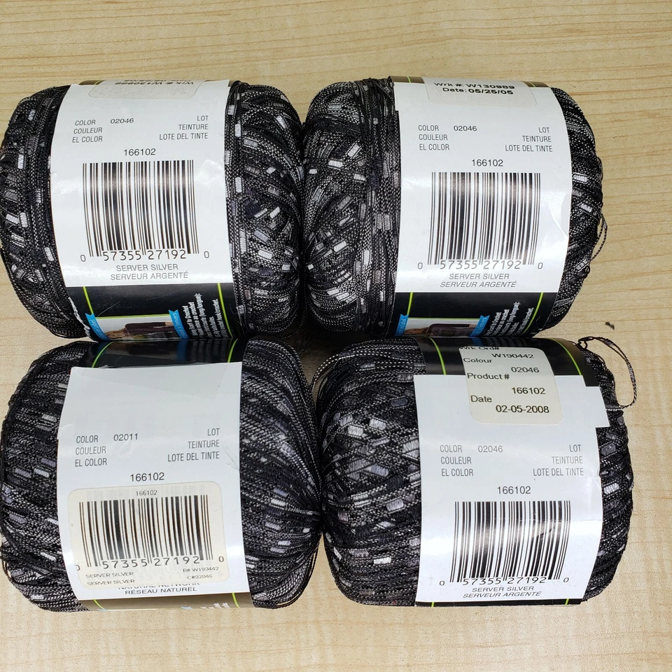 Lote de 4 hilos de escalera de enrejado Bernat Matrix plateados 50 g cada 140 yardas Foto 4 de 4