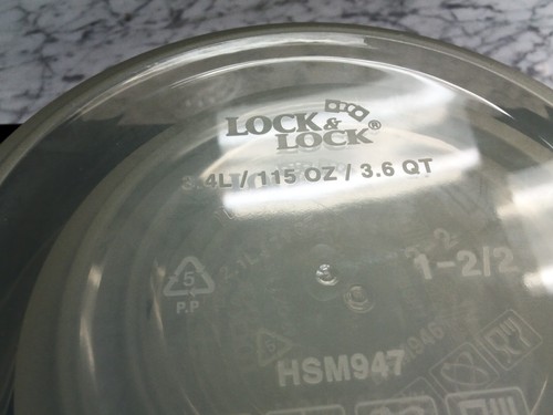 LOCK N LOCK 6-PC Round Nesting Set Storage Containers w/ Lids & Handle - Picture 7 of 9
