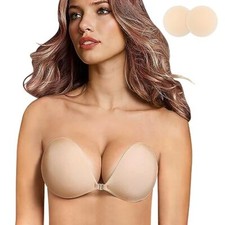 2024 Adhesive Bra Push up Strapless Self Adhesive Bra Invisible Silicone Bra ...