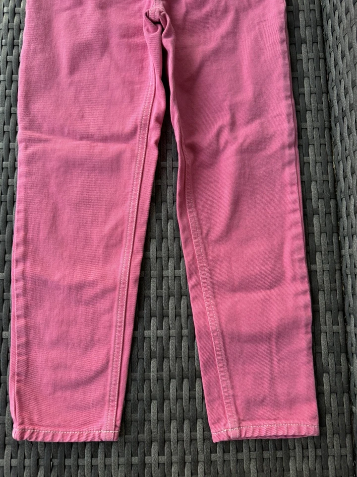 Pantalones de mezclilla Gucci para niñas rosa con parche de setas 8 años Foto 3 de 4
