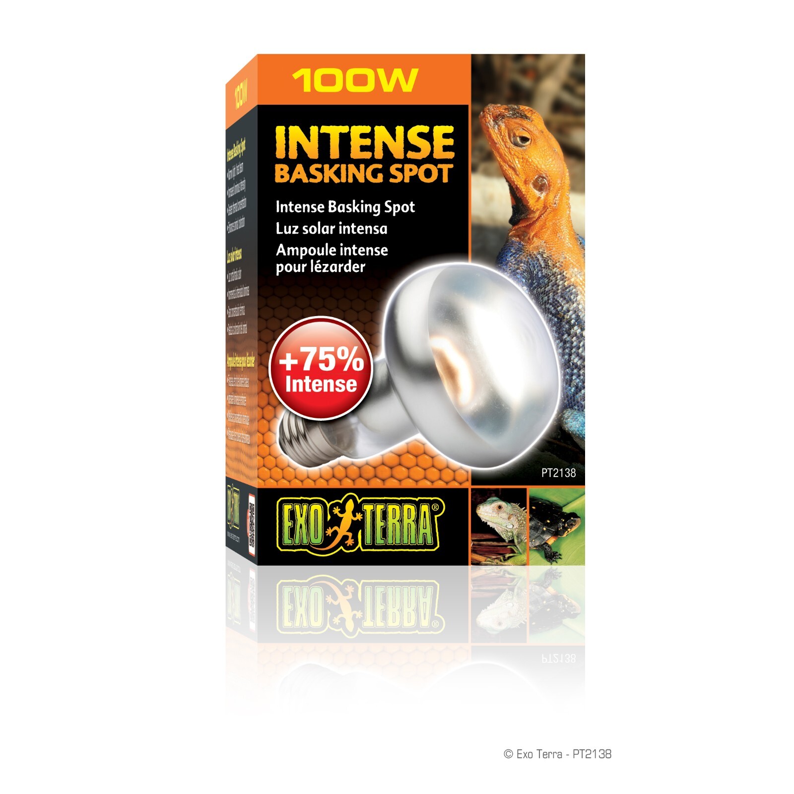 Exo Terra Intense Basking Spot Lamp Bulb 25w 50w 75w 100w 150w Reptile