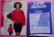 § patron PRIMA n° 12.88 spencer de soirée femme tailles 36 40 44