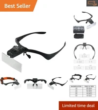 Headband Magnifier with 5 Lenses: Professional Grade for Jewelry Work and Crafts
