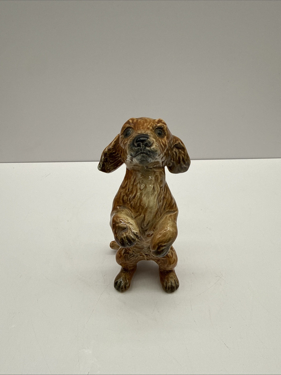Vintage Goebel Begging Dog Daschund  Germany 5 Inches Tall