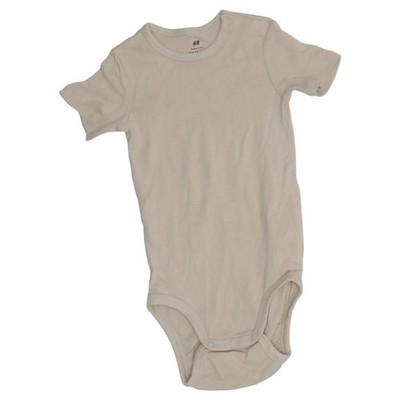H&M, Body, Größe: 92, Beige, Baumwolle, Einfarbig, Unisex (Kinder) #Wfs