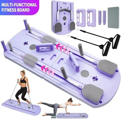 Foldable Push Up Board with Resistance Bands   Portable Full-Body Home Gym